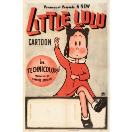 Paramount, "Little Lulu" 1943 Folded Stock One Sheet, Fine/Very Fine,  Unframed, 27 x 41 - Rare Collectibles TV