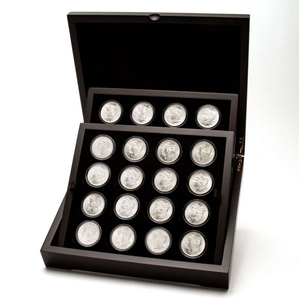 Set Of 20 Varied Date Morgan And Peace Silver Dollars Bu Rare