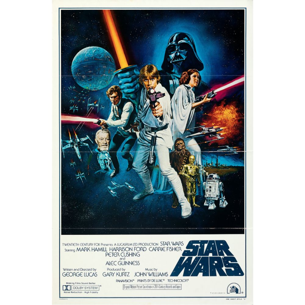 Star Wars International" 1977 Style C Flat Folded One Sheet Poster Very  Fine - Rare Collectibles TV