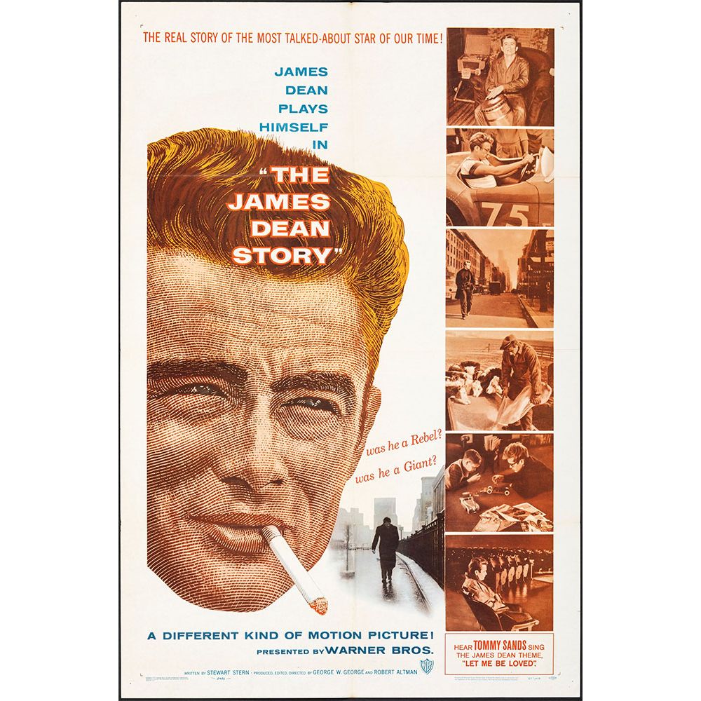 Vintage Movie Poster The James Dean Story 1957 Starring James Dean Martin  Gabel and Clark Gable - Rare Collectibles TV