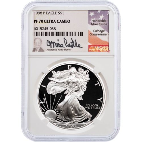 $1 1998-P American Silver Eagle NGC/PCGS PF70UCAM