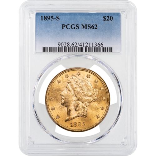 $20 1895-S Liberty Head Gold Double Eagle MS62