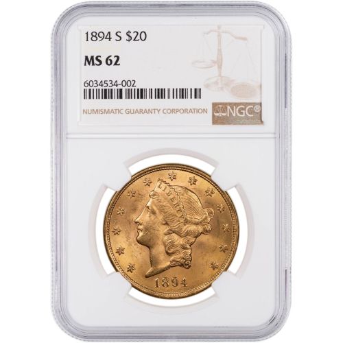 $20 1894-S Liberty Head  Gold Double Eagle NGC/PCGS MS62