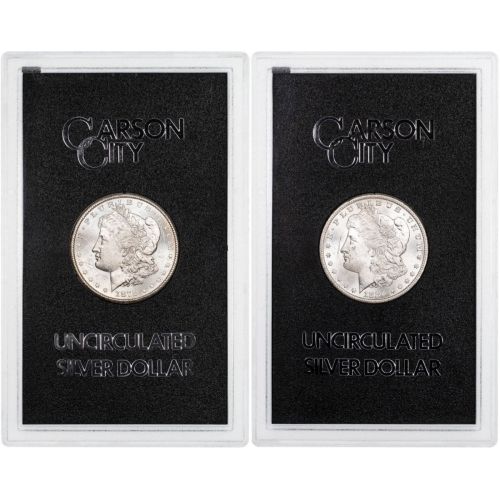 Set of 2: 1878-CC and 1880-CC GSA Morgan Dollar Brilliant Uncirculated