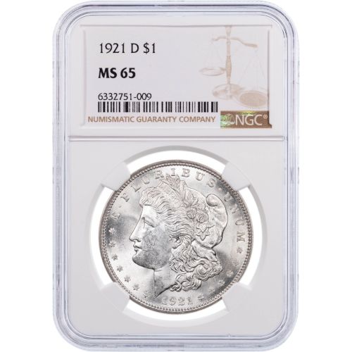 $1 1921-D Morgan Dollar NGC/PCGS MS65