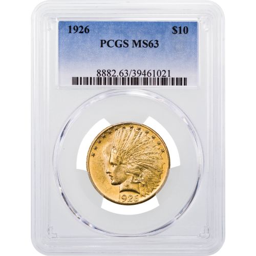 $10 1926-P Saint-Gaudens Indian Head Gold Eagle NGC/PCGS MS63