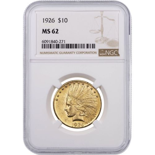$10 1926-P Saint-Gaudens Indian Head Gold Eagle NGC/PCGS MS62   