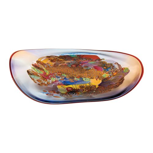 Wes Hunting, "Colorfield Platter in Poppy"