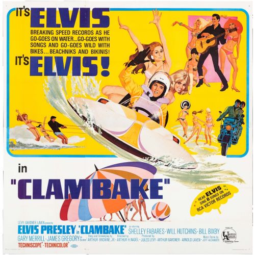United Artists, "Clambake", 1967 Movie Poster, Starring Elvis Presley