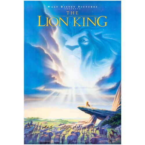 Buena Vista, John Alvin, "The Lion King", 1994 Movie Poster, Starring the Voices Of: Jonathan Taylor Thomas, Matthew Broderick, James Earl Jones, and Jeremy Irons. 