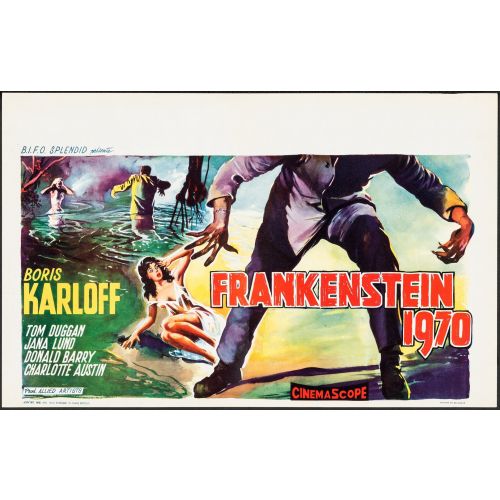 Frankenstein 1970 Vintage Horror Movie Poster