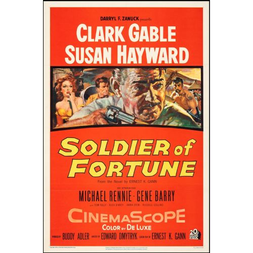 Gable and Hayward in Soldier of Fortune Vintage Movie Poster