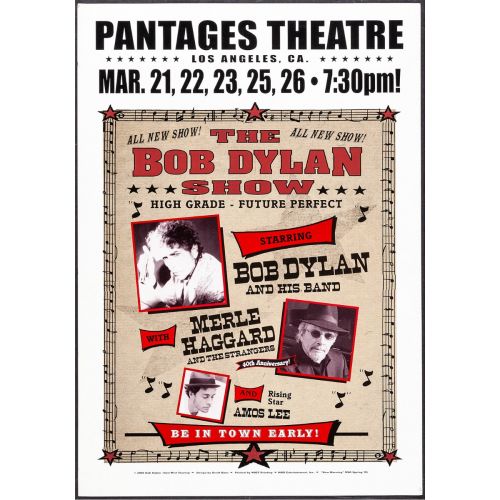 The Bob Dylan Show Vintage Music Poster
