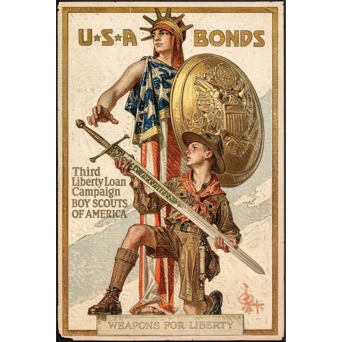 World War I Patriotic Poster 'Weapons For Liberty'