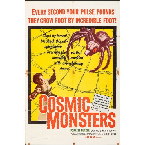 Vintage Movie Poster 'Cosmic Monsters' Starring Forrest Tucker, Gaby Andre and Martin Benson