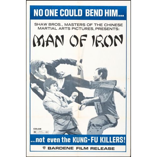Vintage Movie Poster 'Man of Iron' Starring Kuan Tai Chen and Li Ching, Mu Chu