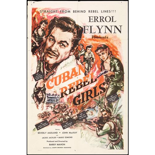 Vintage Movie Poster 'Cuban Rebel Girls', 1959 Starring Errol Flynn and Beverly Aadland