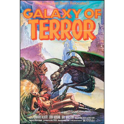 Vintage Movie Poster 'Galaxy of Terror', 1981 Starring Edward Albert, Erin Moran and Ray Walston