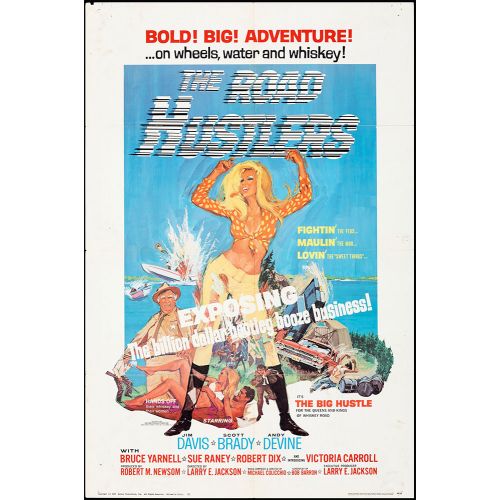 Vintage Movie Poster 'The Road Hustlers', 1968 Starring Jim Davis and Scott Brady