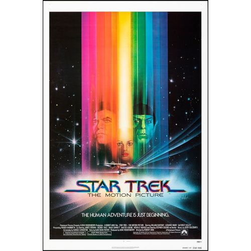 Vintage Movie Poster 'Star Trek: The Motion Picture', 1979 Starring William Shatner, Leonard Nimoy and DeForest Kelley