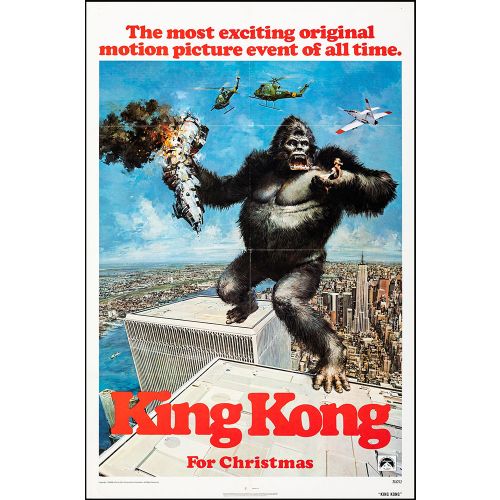 Vintage Movie Poster 'King Kong', 1976 Starring Jeff Bridges and Charles Grodin