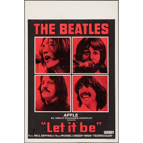 The Beatles Let it Be, 1970 Documentary Poster