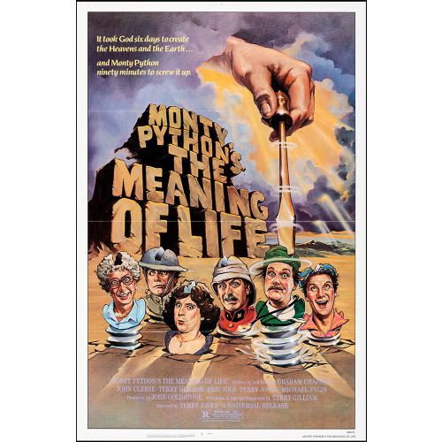 Vintage Movie Poster 'Monty Python's the Meaning of Life', 1983 Starring Graham Chapman and John Cleese