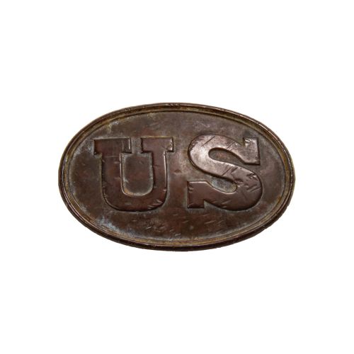 Civil War US Oval Belt Plate with Hooks