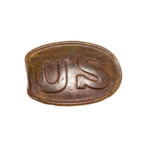 Dug Civil War US Oval 'Puppy Paw' Belt Plate Buckle -Brooklyn Marked Price Reduced!!